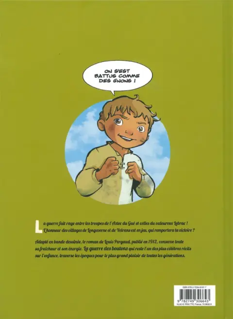 Verso de l'album La Guerre des boutons
