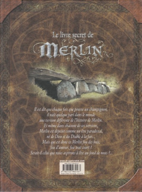 Verso de l'album Le Livre secret de Merlin Tome 1