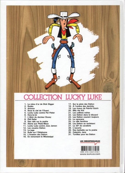 Verso de l'album Lucky Luke Tome 8 Phil Defer