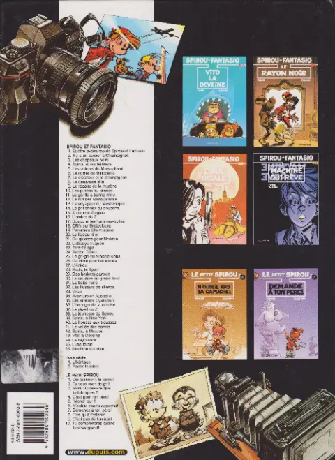 Verso de l'album Spirou et Fantasio Tome 1 4 aventures de Spirou ...et Fantasio
