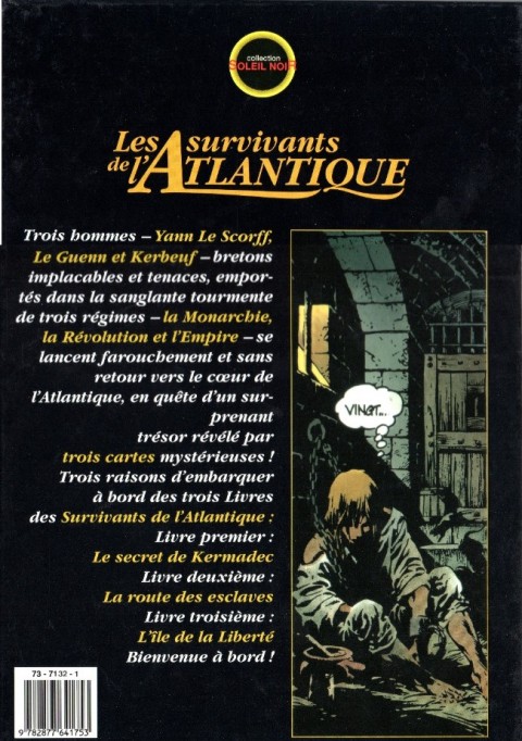 Verso de l'album Les Survivants de l'Atlantique Tome 1 Le secret de Kermadec