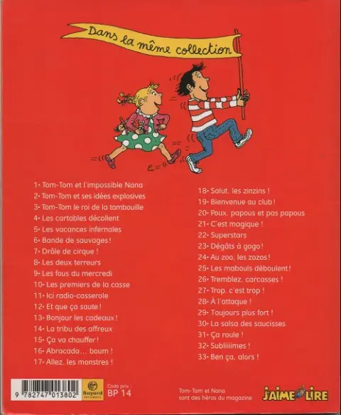 Verso de l'album Tom-Tom et Nana Tome 2 Tom-Tom et ses idées explosives