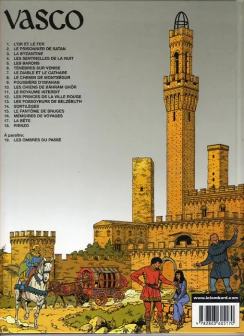 Verso de l'album Vasco Tome 4 Les sentinelles de la nuit