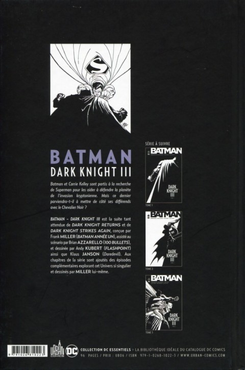 Verso de l'album Batman - Dark Knight III Tome 3