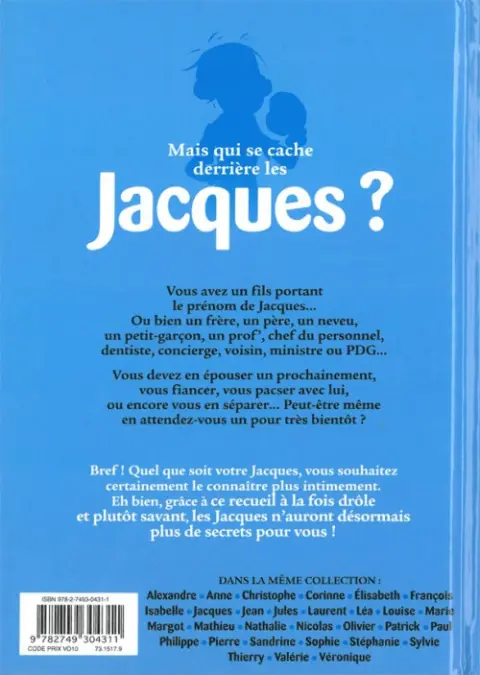 Verso de l'album L'Encyclopédie des prénoms en BD Tome 27 Jacques