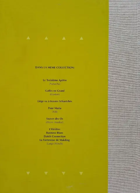 Verso de l'album Largo Winch La forteresse de Makiling / L'heure du tigre