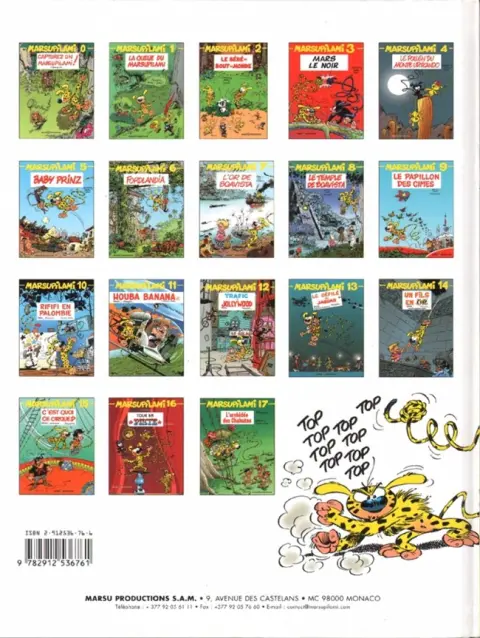 Verso de l'album Marsupilami Tome 17 L'orchidée des Chahutas