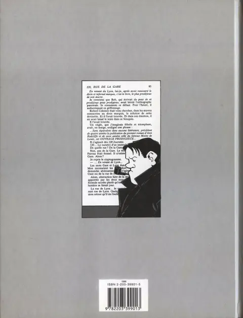 Verso de l'album Nestor Burma Rendez-vous 120, rue de la Gare - Autopsie d'une adaptation