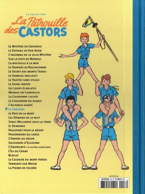 Verso de l'album La Patrouille des Castors La collection - Hachette Tome 16 Le fantôme