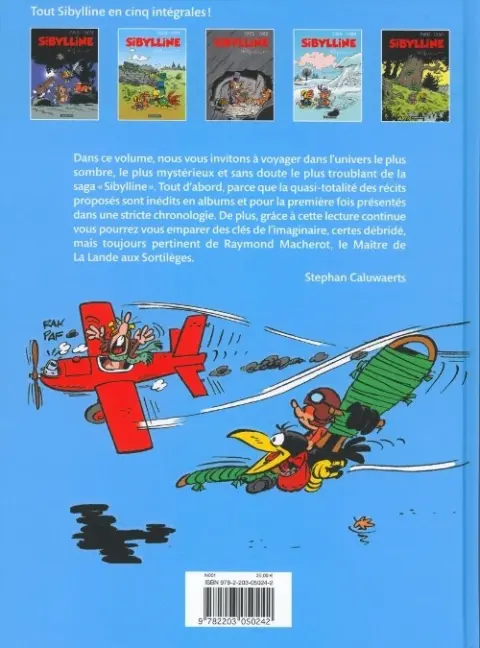 Verso de l'album Sibylline Tome 5 1985-1990