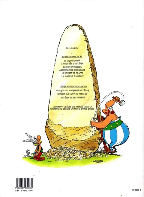 Verso de l'album Astérix Tome 30 La galère d'Obélix