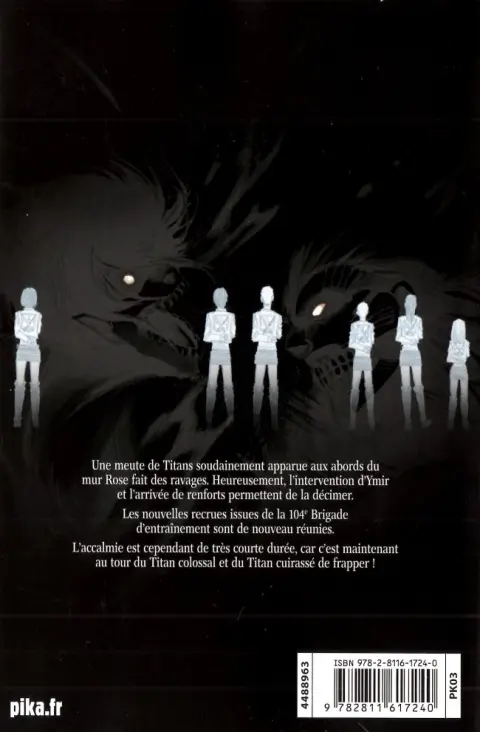 Verso de l'album L'Attaque des Titans 11