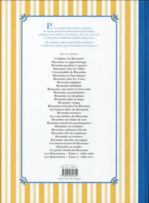 Verso de l'album Bécassine (Les Historiettes) Tome 3 Tome 3 : 1911-1914