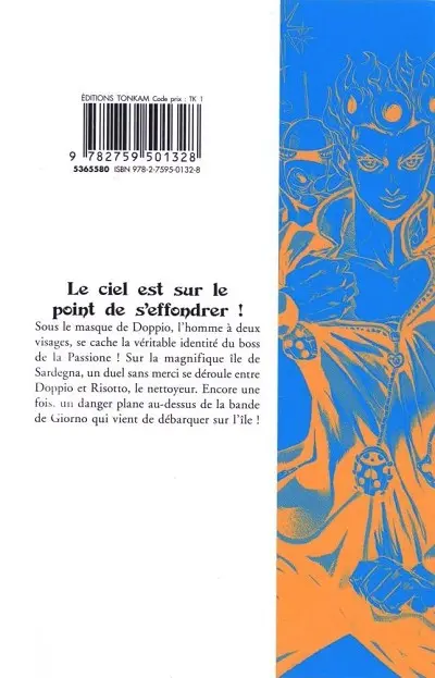 Verso de l'album Jojo's Bizarre Adventure - Golden Wind 13 Le ciel est sur le point de s'effondrer !