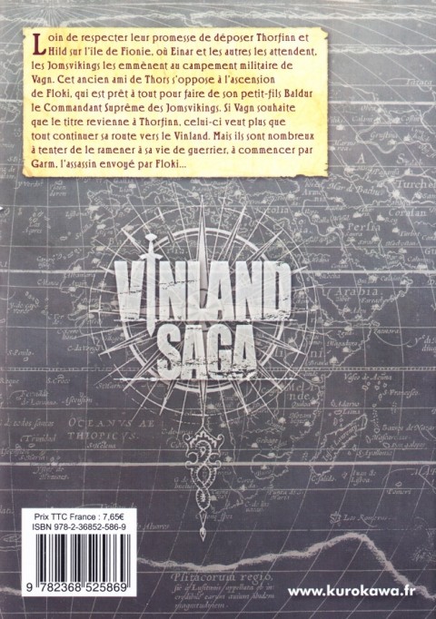 Verso de l'album Vinland Saga Volume 19