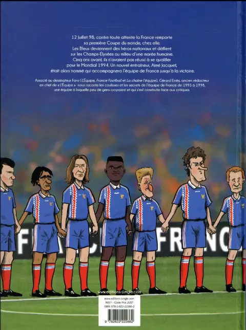 Verso de l'album Bleus 98 : de l'Enfer au Paradis