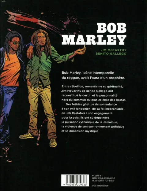 Verso de l'album Bob Marley