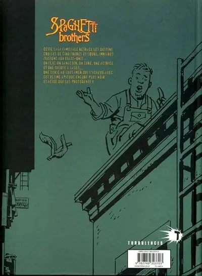 Verso de l'album Spaghetti Brothers Version en couleur Tome 16