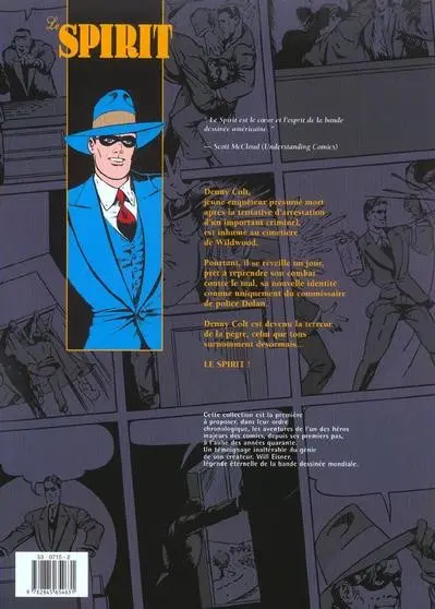 Verso de l'album Le Spirit Tome 2 (1er septembre 1940 / 29 décembre 1940)
