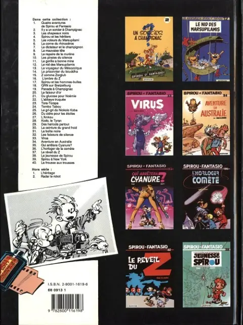 Verso de l'album Spirou et Fantasio Tome 40 La frousse aux trousses