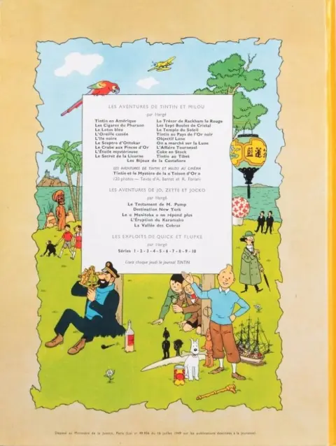 Verso de l'album Tintin Tome 21 Les bijoux de la Castafiore