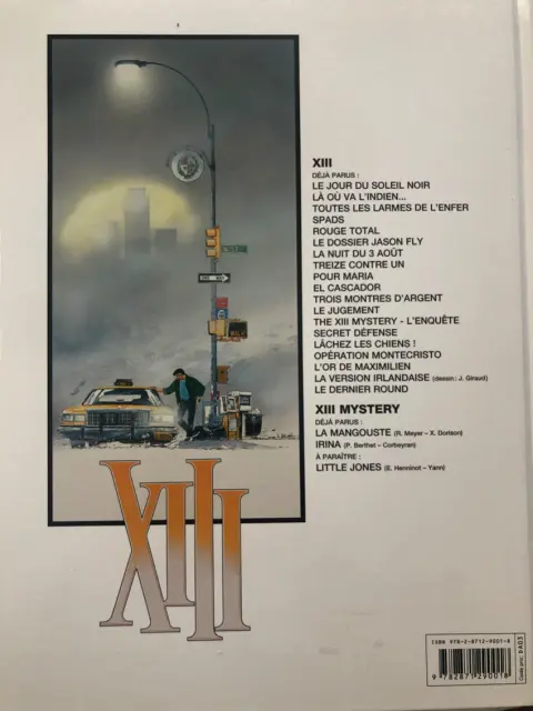 Verso de l'album XIII Tome 2 La où va l'indien...