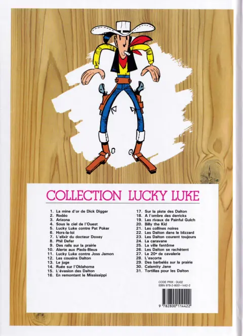 Verso de l'album Lucky Luke Tome 2 Rodéo