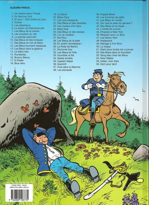 Verso de l'album Les Tuniques Bleues Tome 16 Bronco Benny