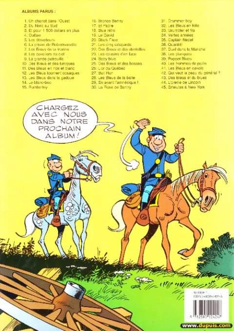 Verso de l'album Les Tuniques Bleues Tome 39 Puppet Blues