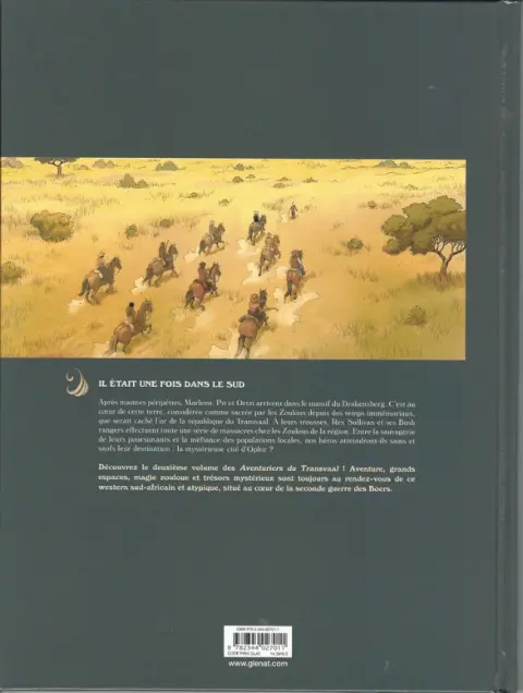 Verso de l'album Les Aventuriers du Transvaal 2 La mystérieuse cité d'orphir