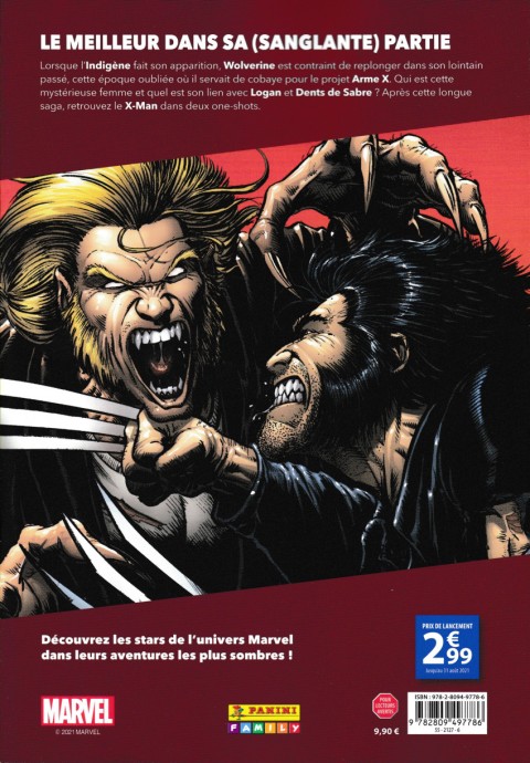 Verso de l'album Marvel - Le côté obscur Tome 10 Wolverine - le retour de l'indigène