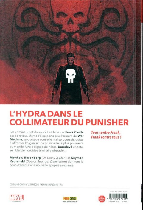 Verso de l'album Punisher 1 Frank s'en va-t-en guerre