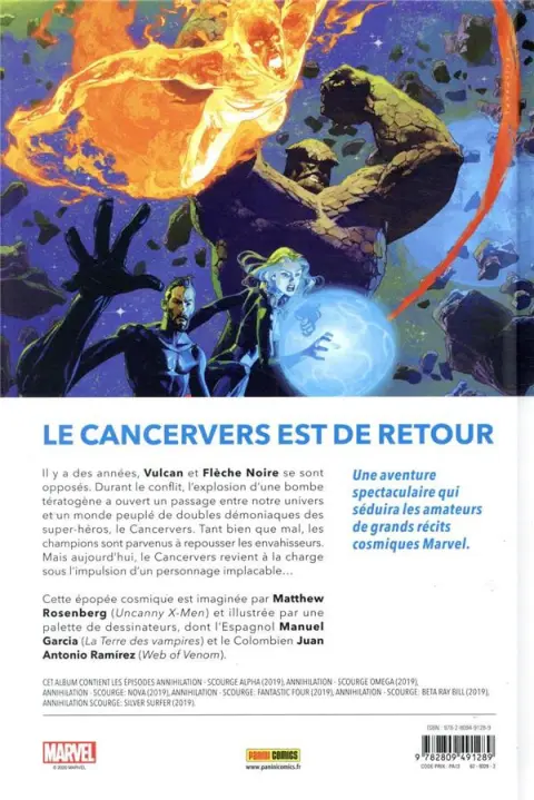 Verso de l'album Annihilation : Le Fléau