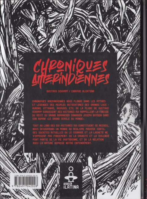 Verso de l'album Chroniques amérindiennes