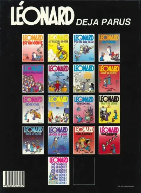 Verso de l'album Léonard Tome 17 Ohé du génie !