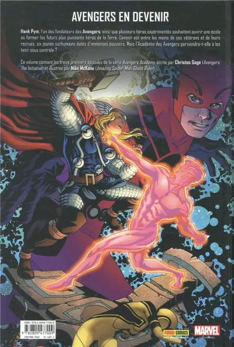Verso de l'album Avengers Academy 1 Gros dossier
