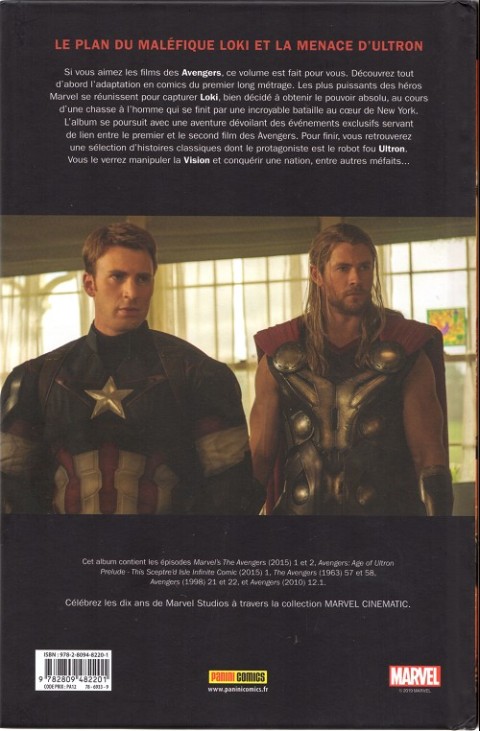 Verso de l'album Marvel Cinematic Universe Tome 5 Avengers Age of Ultron - Prélude