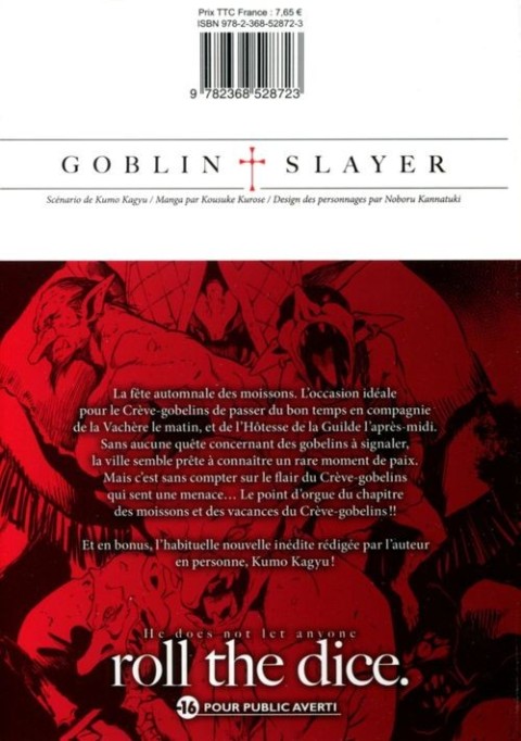 Verso de l'album Goblin Slayer 7