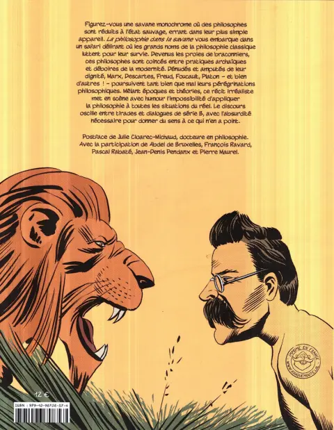 Verso de l'album La philosophie dans la savane