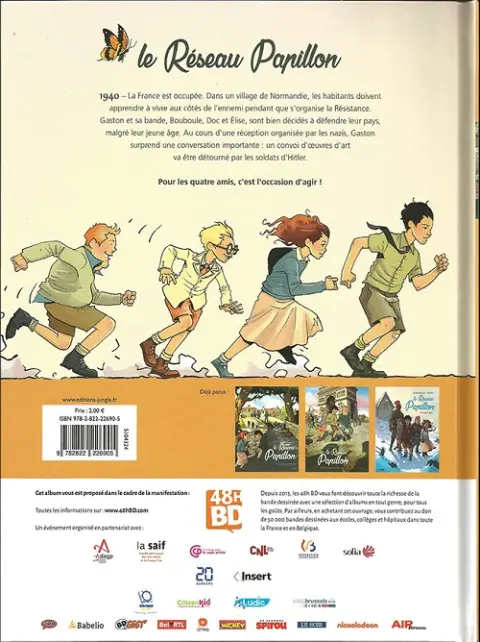 Verso de l'album Le Réseau Papillon Tome 1 Aux arts, citoyens !