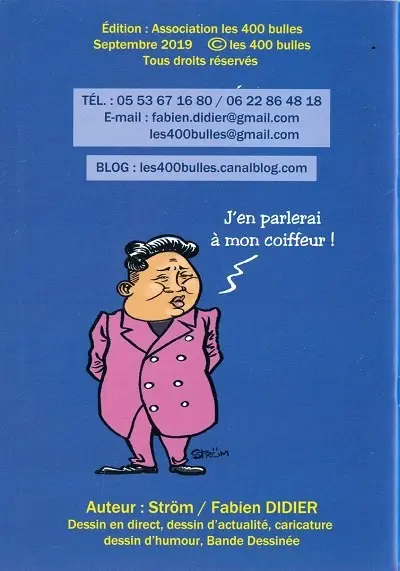 Verso de l'album L'actu vue par Ström Recueil n°2