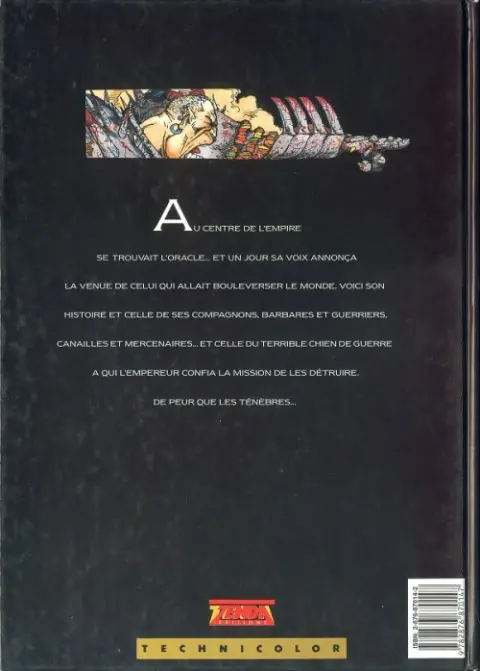 Verso de l'album Chroniques de la Lune Noire Tome 1 Le Signe des Ténèbres