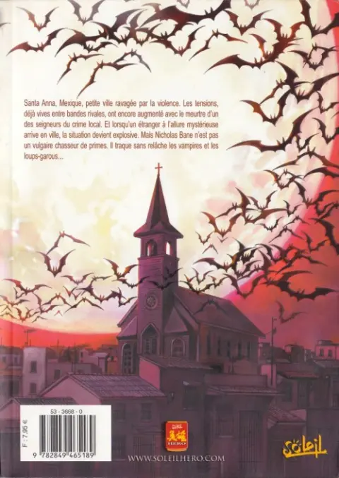 Verso de l'album Claws of Darkness - Journal d'un chasseur de vampires Tome 1
