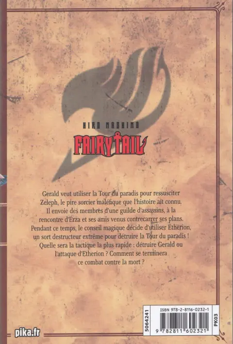 Verso de l'album Fairy Tail 11