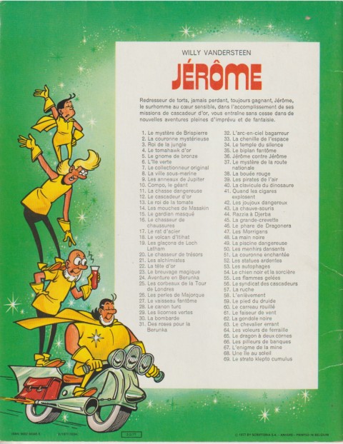 Verso de l'album Jérôme Tome 40 La clavicule du dinosaure