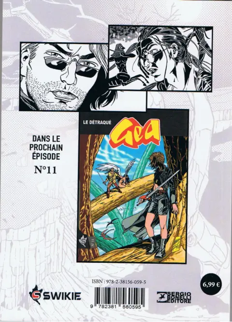 Verso de l'album Gea N° 10 L'intrus