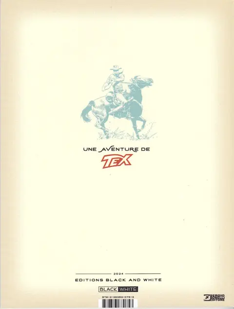 Verso de l'album Tex 0 Récolte de sang