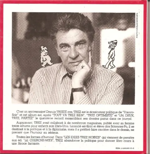 Verso de l'album Trez (Dessins de presse) Tome 4 Jamais deux sans Trez - 1985-1986