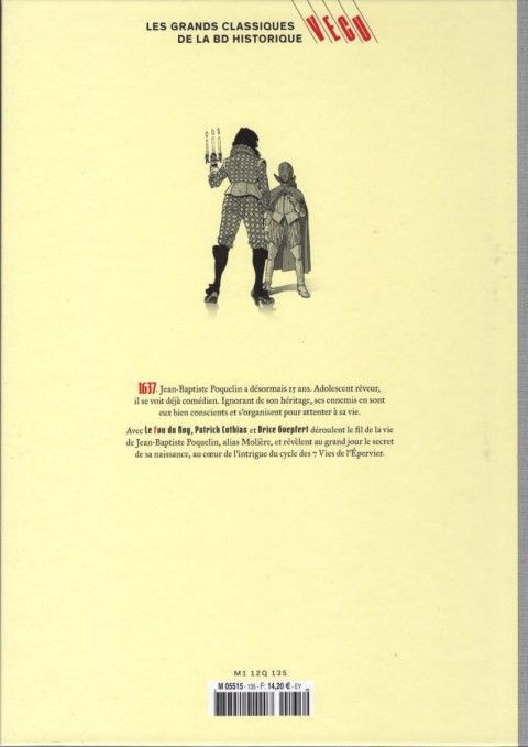 Verso de l'album Les grands Classiques de la BD Historique Vécu - La Collection Tome 136 Le fou du Roy - Tome II : L'École des bouffons