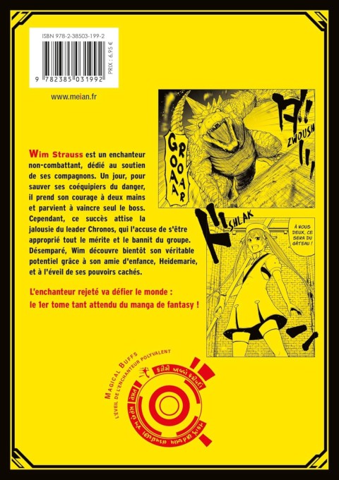Verso de l'album Magical Buffs - L'éveil de l'enchanteur polyvalent 1